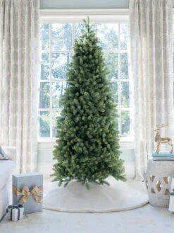 King Of Christmas 12' Royal Fir Slim Quick-Shape Artificial Christmas Tree Unlit