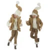 16 Inch Winter Cottage Cozy Posable Elf Figurine, Set Of 2 Assorted