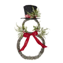 Iced Snowman Wreath 24 Inch From RAZ