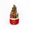 Red Knit Battery Operated Lighted Holiday Gift Bag - 21.5 Inch