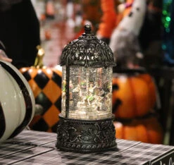 Animated Halloween Carousel Skeleton Merry-Go-Round With Moving Figurines Lighted Water Lantern 5 Animated Halloween Carousel Skeleton Merry-Go-Round With Moving Figurines Lighted Water Lantern -King of Christmas 2648690 lantern