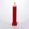 18 Inch Battery Operated Red Glitter Pillar With Fireglow Flame Effect - NEW 2023