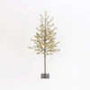 4.9 Foot Electric Icy Pine Tree - 96 Warm White Lights - Indoor Outdoor - NEW 2021
