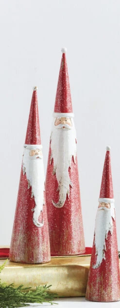 16 Inch Cone Santa, Set Of 3 From RAZ Imports