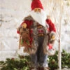 Nordic Santa Figurine With Sled - 19.5 Inch
