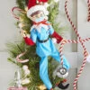 Healthcare Worker Posable Elf In Blue Scrubs 16 Inch