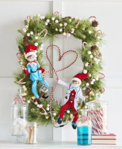 Healthcare Worker Posable Elf In Blue Scrubs 16 Inch -King of Christmas 4015560 healthcare heroes e 1