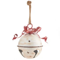 Metal Hanging Jingle Bell Ornament - 13.75 Inch RAZ 4015934 -King of Christmas 4015934 main