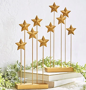 Gold Star Grove - 12 Inch Set Of 2 1 Gold Star Grove - 12 Inch Set Of 2