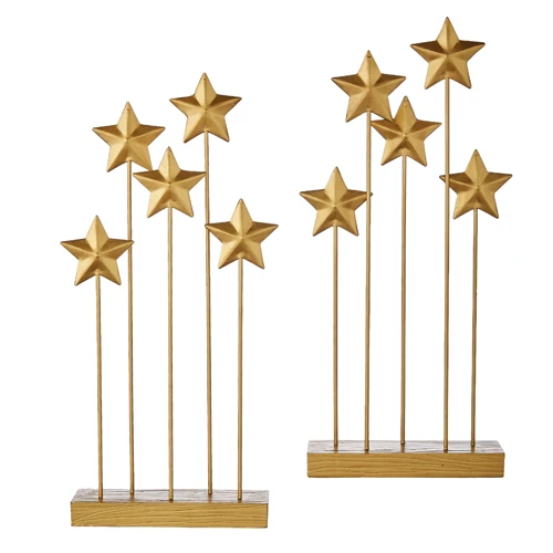 Gold Star Grove - 12 Inch Set Of 2 3 Gold Star Grove - 12 Inch Set Of 2 - Image 3