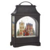 Town Scene Musical Lighted Water Lantern With Swirling Glitter - USB Cord Included