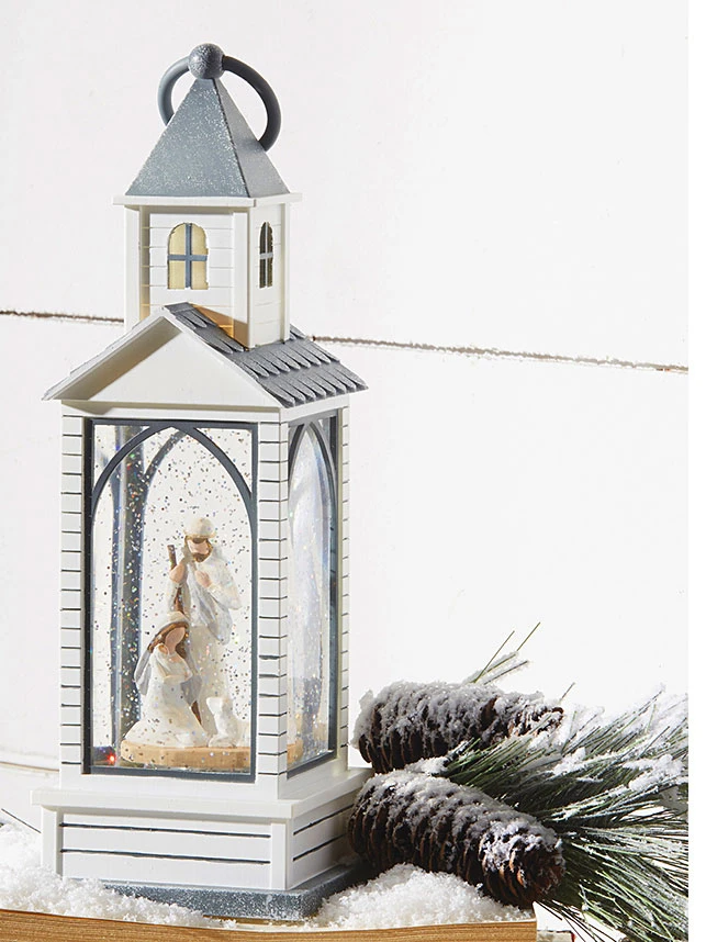 Farmhouse Holy Family Lighted Water Chapel - USB Cord Included 1 Farmhouse Holy Family Lighted Water Chapel - USB Cord Included