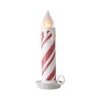 22.5 Inch Large Flickering Flame Peppermint Stripe Christmas Candle