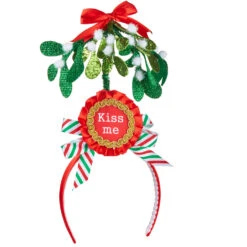 Kiss Me Under The Mistletoe Headband - 13 Inch