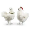 Silky Christmas Chicken Set Of 2 Assorted - 13 Inch - NEW 2023
