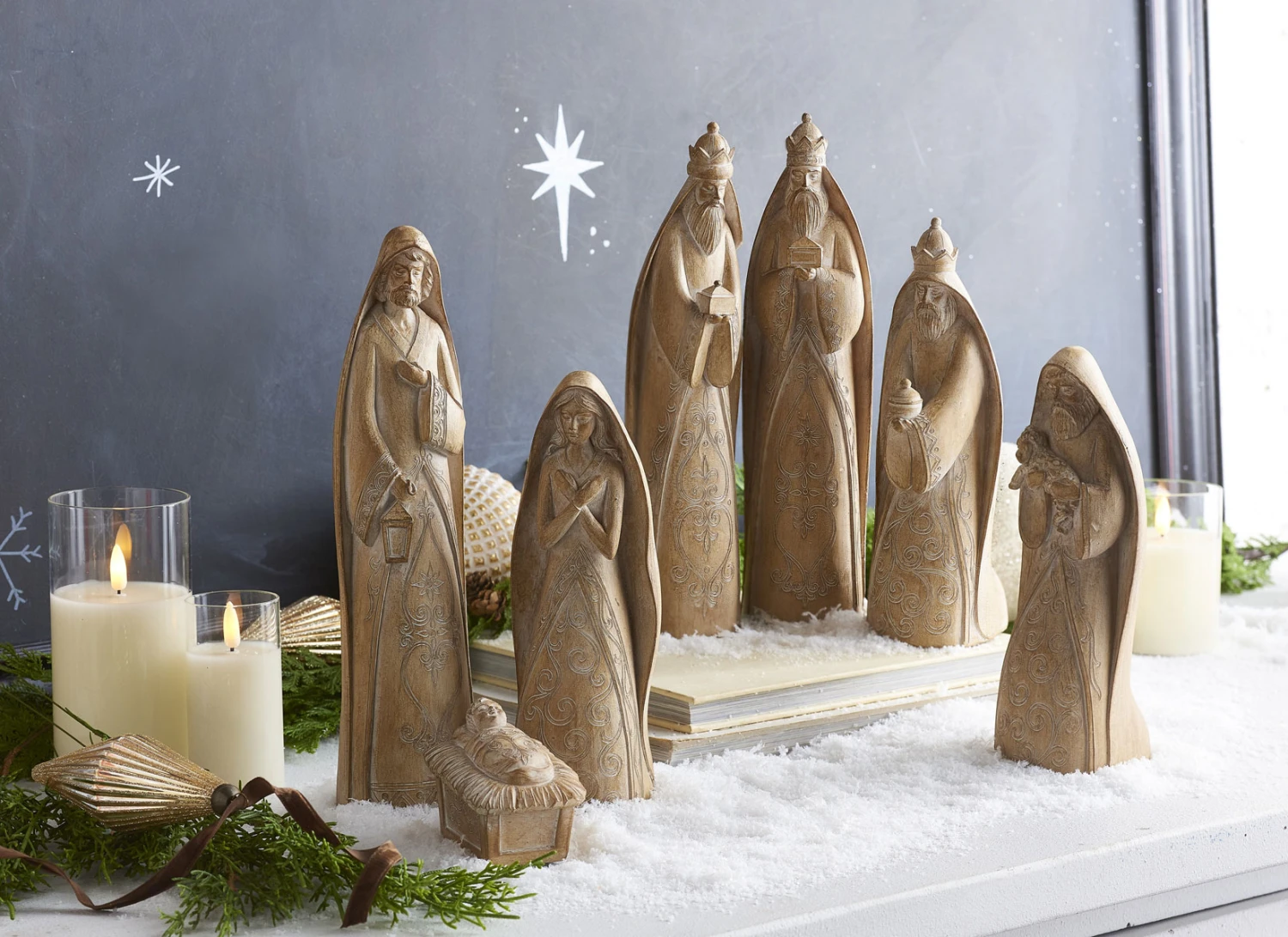 Natural Nativity Set Of 7 - NEW 2023 2 Natural Nativity Set Of 7 - NEW 2023 - Image 2