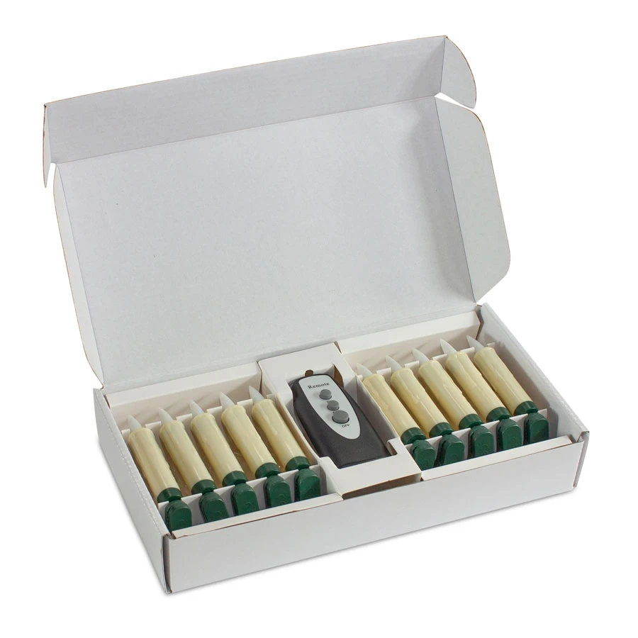 Clip On Christmas Tree Taper Candle / Window Candle Battery Operated Set-10 With Remote Control 6 Clip On Christmas Tree Taper Candle / Window Candle Battery Operated Set-10 With Remote Control - Image 6