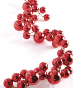 Red Christmas Ball Garland - 4 Feet