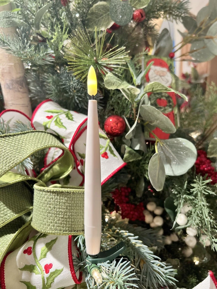 6 Inch Clip On Lighted Candles Set Of 10 - Remote Included 2 6 Inch Clip On Lighted Candles Set Of 10 - Remote Included - Image 2