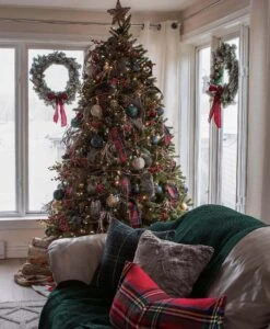 King Of Christmas 10' King Fraser Fir Quick-Shape Artificial Christmas Tree With 1600 Warm White & Multi-Color LED Lights -King of Christmas King Fraser Fir Artificial Tree