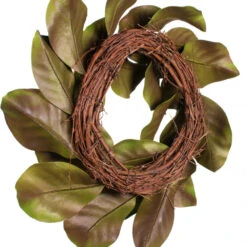 Magnolia Wreath - 16 Inch Candle Ring 5 Magnolia Wreath - 16 Inch Candle Ring -King of Christmas american best magnolia candle ring back