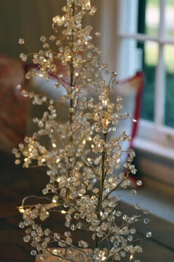 24 Inch Lighted Jeweled Acrylic Tree - 30 Lights -King of Christmas cry tree lit 2