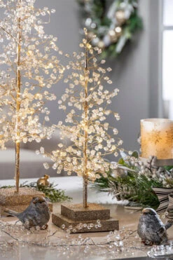 16 Inch Lighted Jeweled Acrylic Tree - 20 Lights -King of Christmas crystal trees lifestyle 1