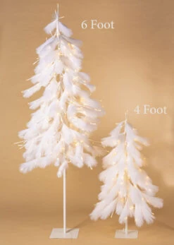 6 Foot Lighted White LED Tree - 270 Warm White Lights - NEW 2023 (Copy) -King of Christmas downsweep trees