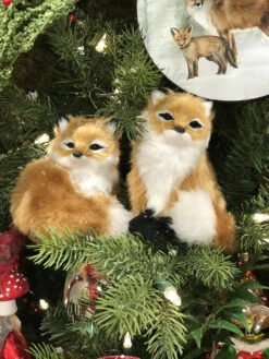 Red Fox Ornaments Set Of 3 Assorted - 4 Inch -King of Christmas fox