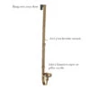 Gold Wreath Hanger With Taper And Candle Holder - 30.5 Inch Adjustable