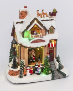 Battery Operated Musical Animated Holiday House With Moving Scene -King of Christmas holiday house
