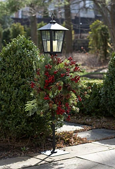 Black Lantern Wreath Holder - 43.5 Inch