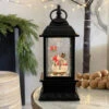 Animated Kissing Snowmen Under The Mistletoe Lighted Water Lantern