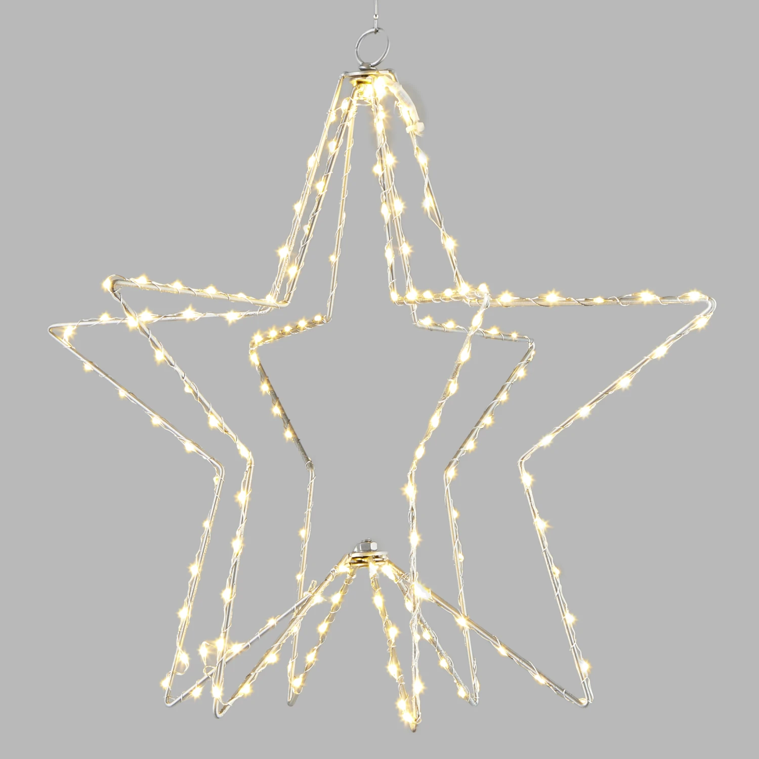 17.75 Inch Lighted Star - 204 Warm White LED Lights 1 17.75 Inch Lighted Star - 204 Warm White LED Lights