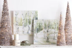 Lighted Snowy Cone Trees Set Of 3 Battery Operated -King of Christmas lighted20cone20trees20glam