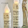 22.5 Inch Large Flickering Flame Sheet Music Christmas Candle