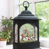 11 Inch Cardinal Glitter Lighted Water Lantern With USB And Timer