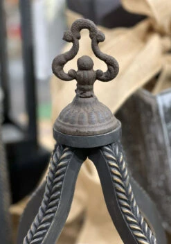 Herringbone Applique Square Open Lantern - 21 Inch NEW 2023 -King of Christmas open lanterns finial 1