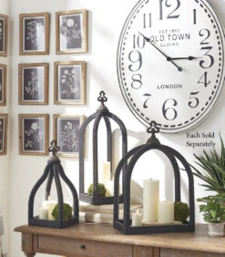 Herringbone Applique Open Lantern - 17 Inch NEW 2023 -King of Christmas open lanterns three sizes