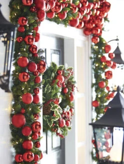 4 Foot Red Christmas Bulb Ornament Garland