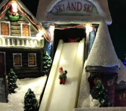 Musical Animated Christmas Winter Ski Village - With Sound And Motion -King of Christmas ski village 3